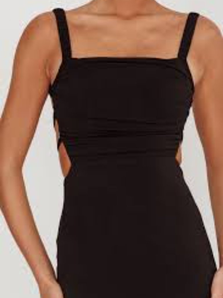 Billy J Classic Black Midi Dress